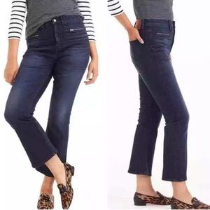 J. Crew Point Sur 10" demi bootcut jean with zip pockets size 30